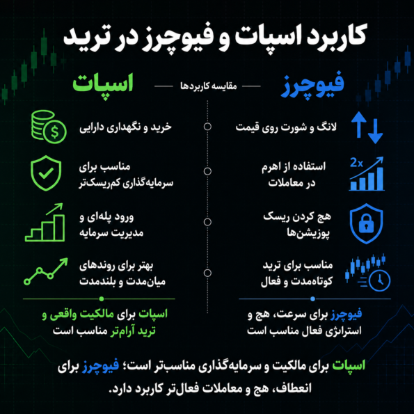  کاربرد اسپات و فیوچرز در ترید