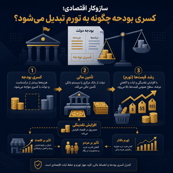  سازوکار اقتصادی؛ کسری بودجه چگونه به تورم تبدیل می‌شود؟