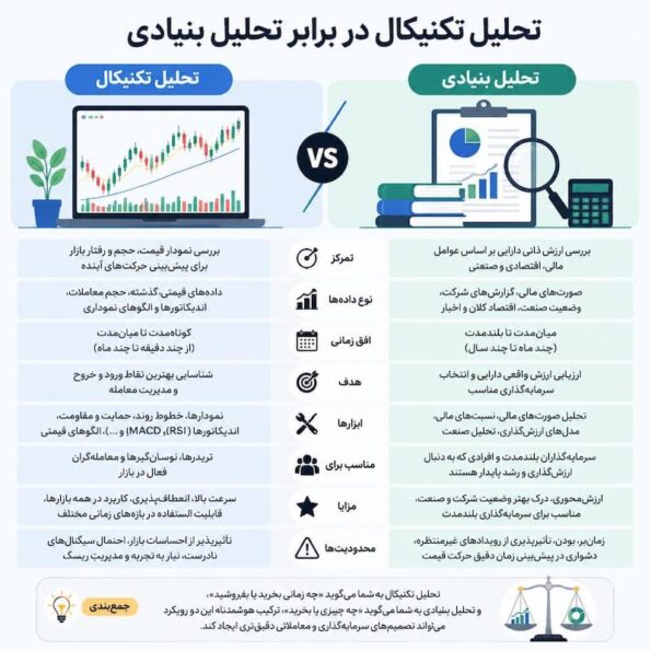 تحلیل تکنیکال در برابر تحلیل بنیادی