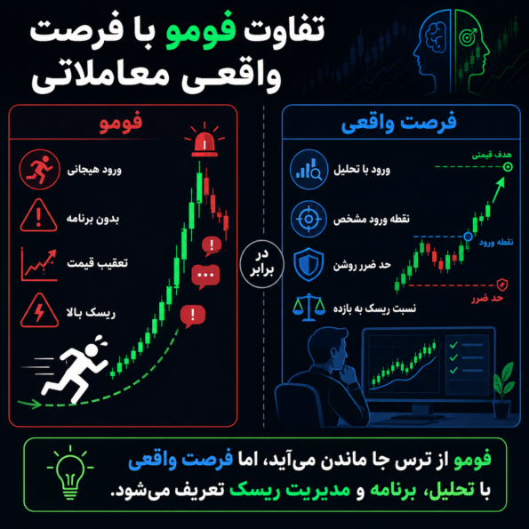 تفاوت فومو با فرصت واقعی معاملاتی