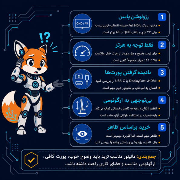 اشتباهات رایج در خرید مانیتور برای ترید