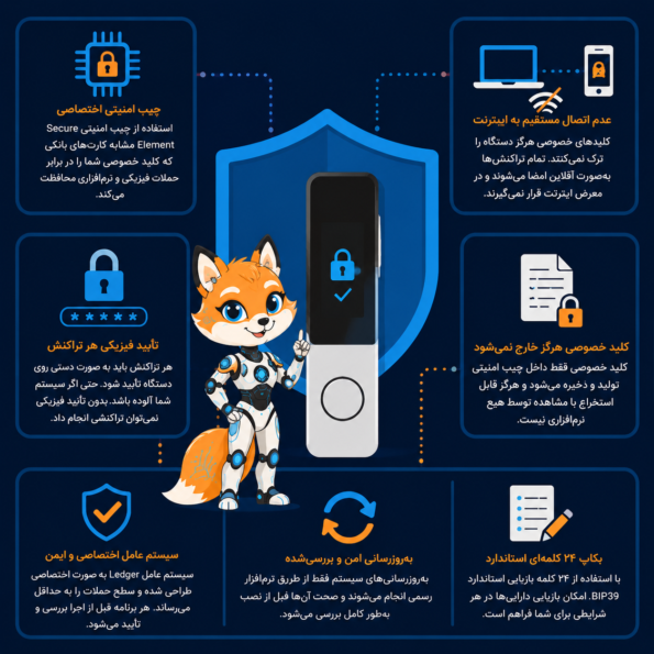 چرا امنیت Ledger Nano S Plus اینقدر بالاست؟