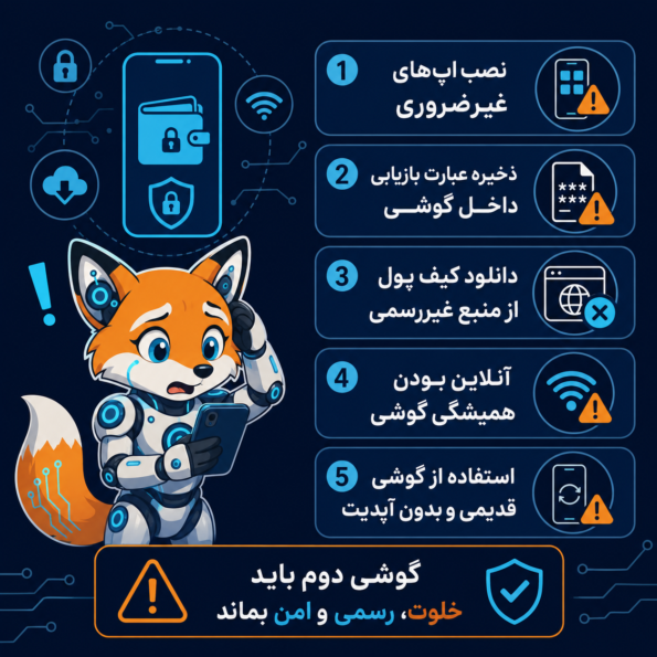اشتباهات رایج در استفاده از گوشی دوم کیف پول