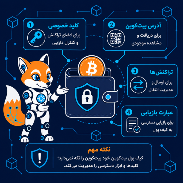 کیف پول بیت کوین دقیقاً چه چیزی را نگهداری میکند؟
