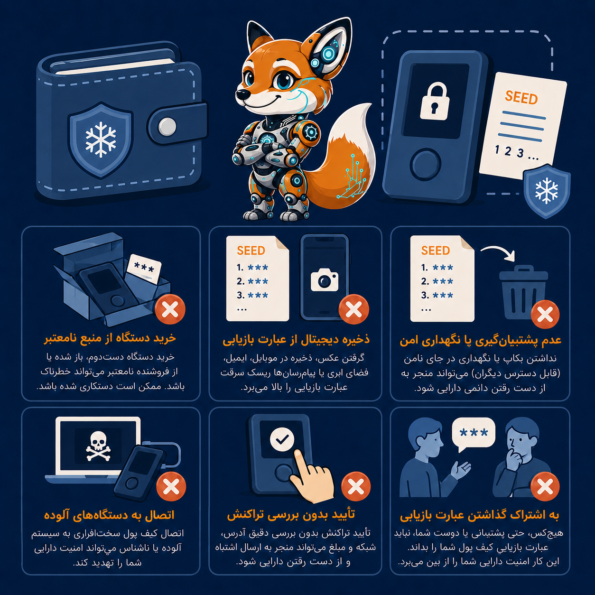 اشتباهات رایج در استفاده از کیف پول سرد