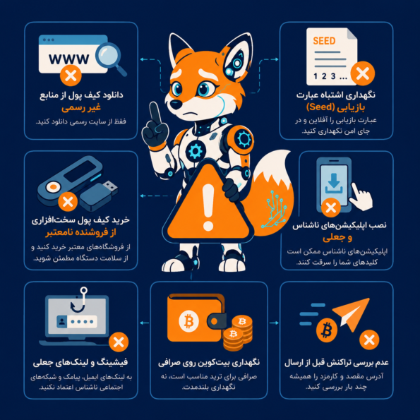 اشتباهات رایج در انتخاب ولت بیت‌کوین