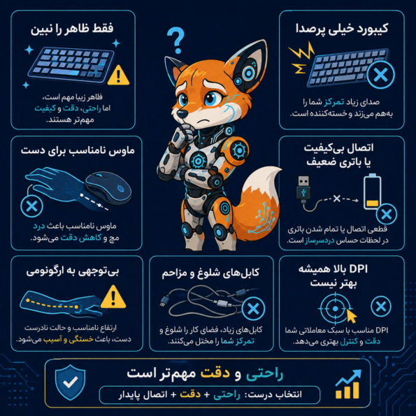 اشتباهات رایج در خرید کیبورد و ماوس برای ترید