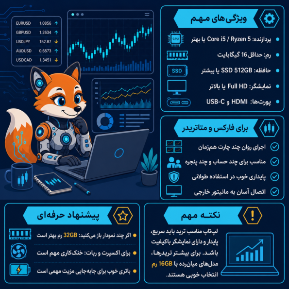 بهترین لپ تاپ برای ترید فارکس و متاتریدر