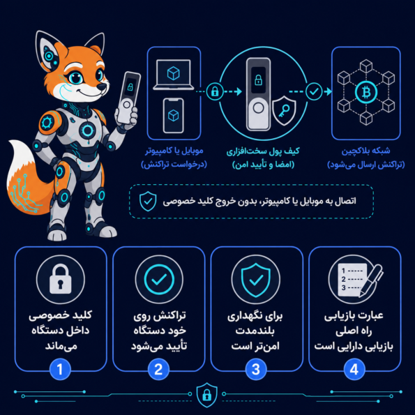 کیف پول سخت‌افزاری دقیقاً چه کاری انجام می‌دهد؟