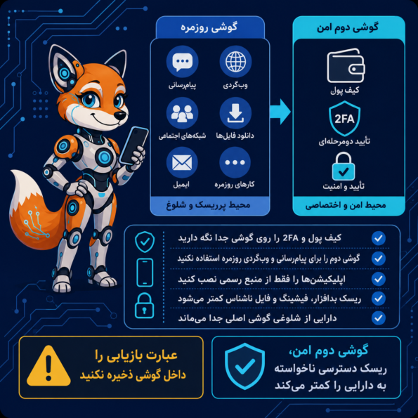 گوشی دوم امن؛ ابزار جداسازی دارایی از زندگی روزمره