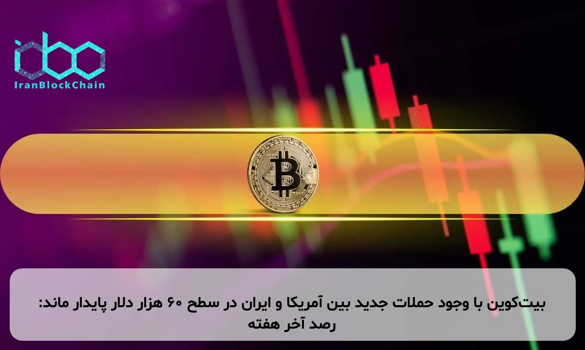 بیت‌کوین با وجود حملات جدید بین آمریکا و ایران در سطح ۶۰ هزار دلار پایدار ماند: رصد آخر هفته