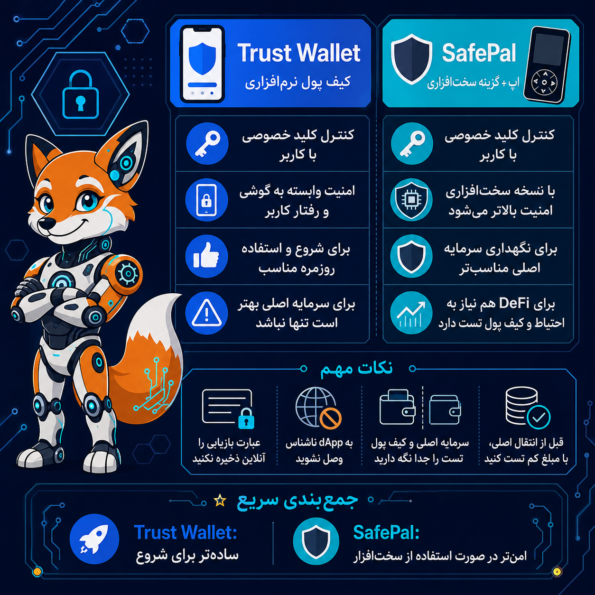 امنیت؛ Trust Wallet امن‌تر است یا SafePal؟