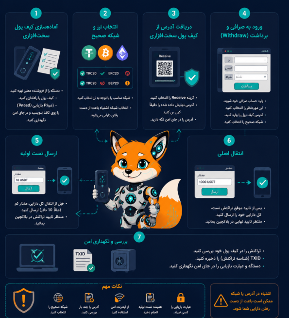 مراحل انتقال ارز دیجیتال 