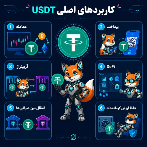 کاربردهای اصلی USDT