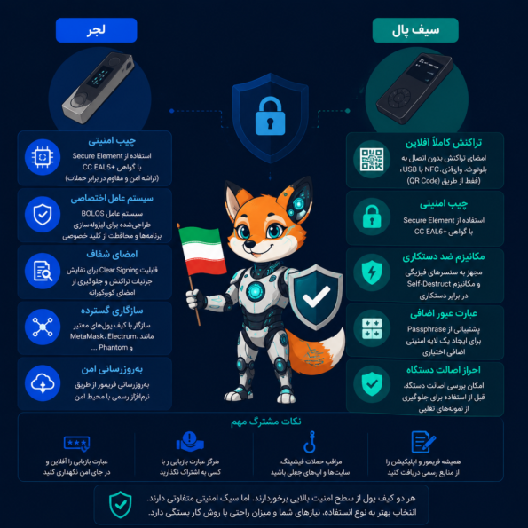 امنیت؛ آیا لجر امنتر است یا سیف پال؟