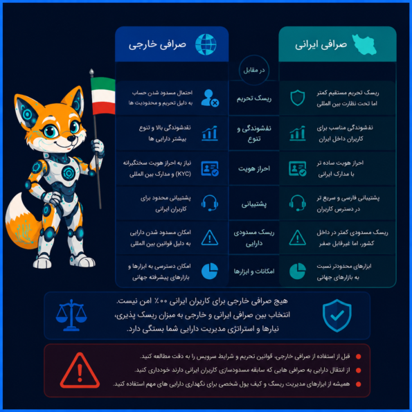 آیا صرافی خارجی برای ایرانیها امنتر است؟