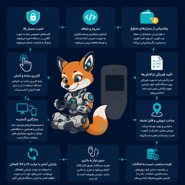 مزایای Trezor One (تحلیل عمیقتر)
