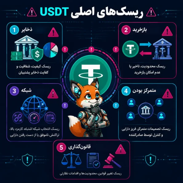 ریسک‌های اصلی USDT