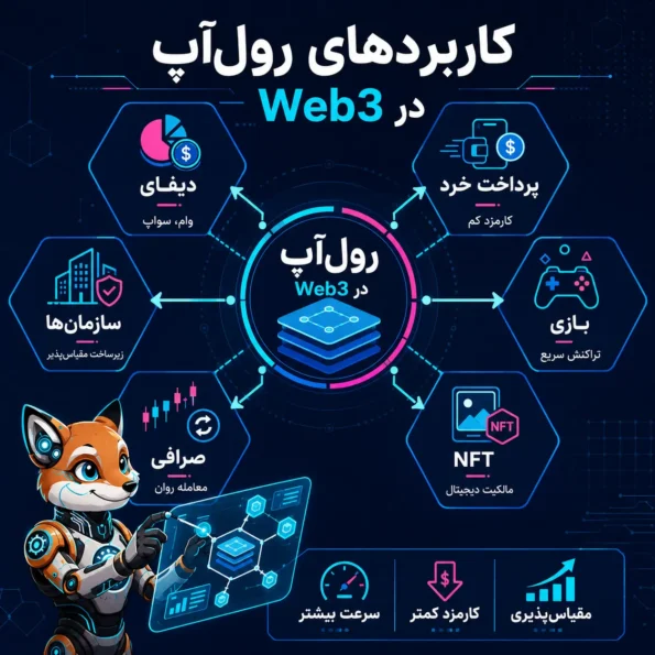 کاربردهای رولآپها در Web3 شامل دیفای، پرداخت خرد، بازی، NFT، صرافی و زیرساخت سازمانی