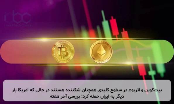 بیت‌کوین و اتریوم در سطوح کلیدی همچنان شکننده هستند در حالی که آمریکا بار دیگر به ایران حمله کرد: بررسی آخر هفته
