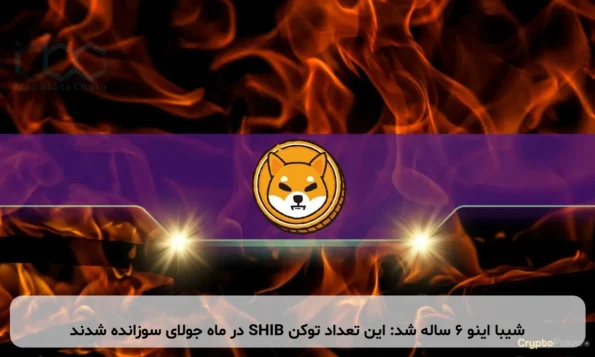 شیبا اینو ۶ ساله شد: این تعداد توکن SHIB در ماه جولای سوزانده شدند