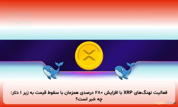 فعالیت نهنگ‌های XRP با افزایش ۲۸۰ درصدی همزمان با سقوط قیمت به زیر ۱ دلار: چه خبر است؟