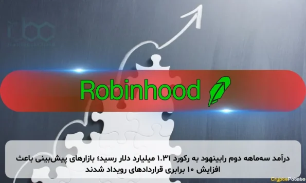 درآمد سه‌ماهه دوم رابینهود به رکورد ۱.۳۱ میلیارد دلار رسید؛ بازارهای پیش‌بینی باعث افزایش ۱۰ برابری قراردادهای رویداد شدند